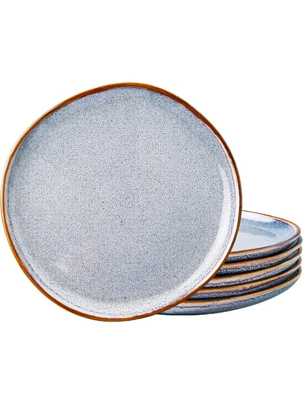 Elegant Ceramic Dinner Plates Set of 6 - 10.5 Inch Stoneware Dining Essentials